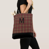 Rode spelmonogram tote bag (Dichtbij)