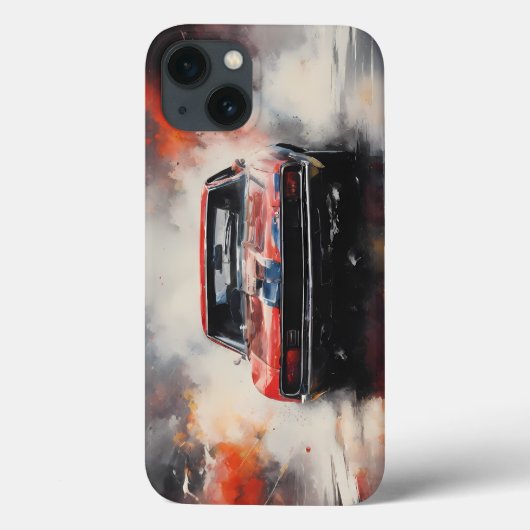 Rode Spier Auto hoofd op Case-Mate iPhone Case (Achterkant)