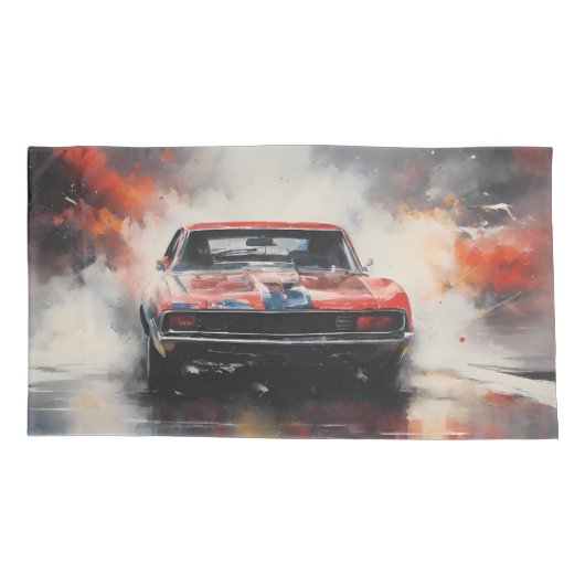 Rode Spier Auto hoofd op Kussensloop (Achterkant-Links)