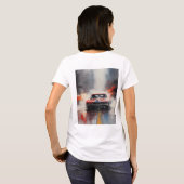 Rode Spier Auto hoofd op T-shirt (Achterkant volledig)