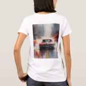 Rode Spier Auto hoofd op T-shirt (Achterkant)