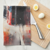 Rode Spier Auto hoofd op Theedoek (Quarter Fold)