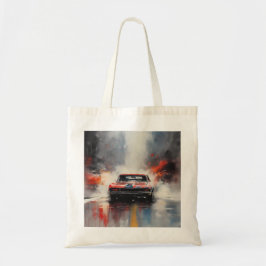 Rode Spier Auto hoofd op Tote Bag