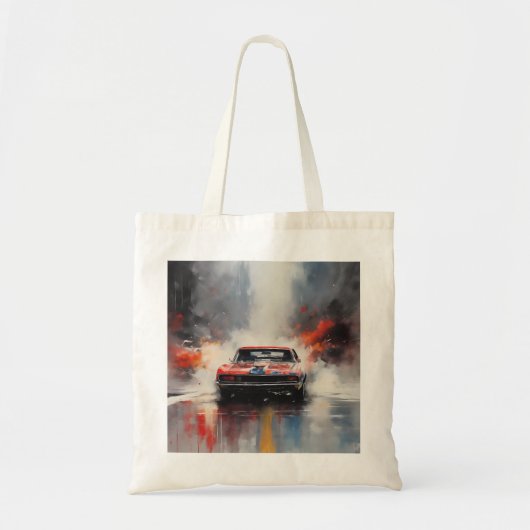 Rode Spier Auto hoofd op Tote Bag (Voorkant)
