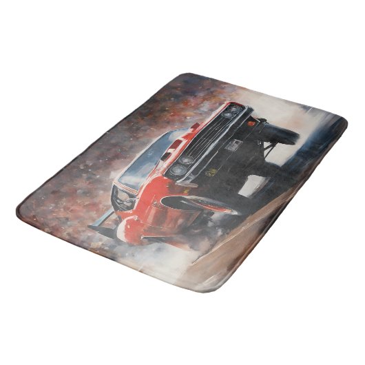 Rode  Spierwagen Badmat (Gekanteld)