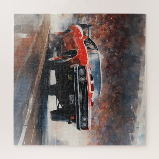 Rode  Spierwagen Legpuzzel (Horizontaal)