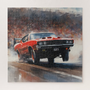 Rode  Spierwagen Legpuzzel