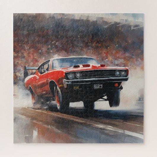 Rode  Spierwagen Legpuzzel (Verticaal)