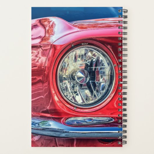 rode spierwagen monogrammed Planner (Achterkant)