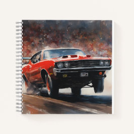 Rode  Spierwagen Notitieboek