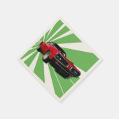 Rode spierwagen servet (Hoek)