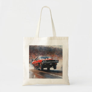 Rode Spierwagen Tote Bag
