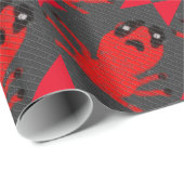 Rode spin-bruin wandschilderen, kunst voor kindere cadeaupapier (Rol Hoek)