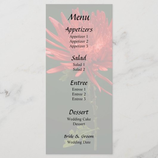 Rode Spin Mum Menu (Voorkant)