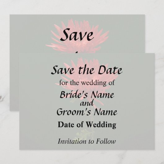 Rode Spin Mum Save The Date (Voorkant / Achterkant)