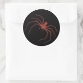 rode spin ronde sticker (Tas)