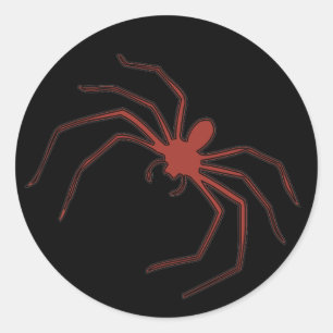 Rode spin ronde sticker