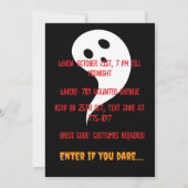 Rode Spin Uitnodiging voor Griezelig Halloween Fee (Achterkant)