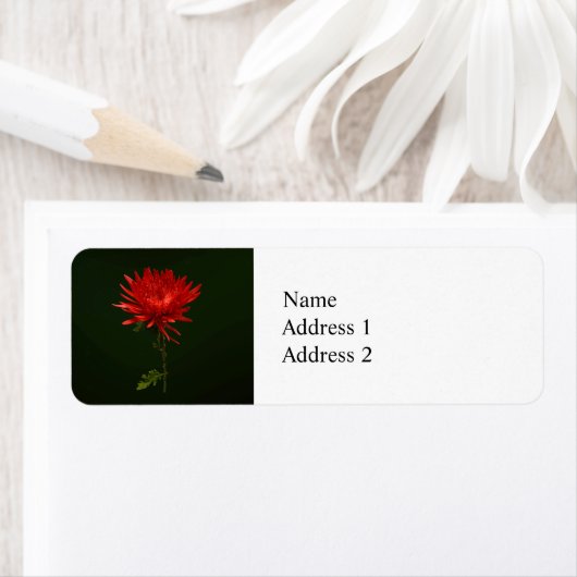 Rode spinmum etiket (Insitu)