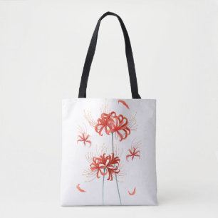 Rode Spinnelelie' Botanische Artistieke Tote Bag