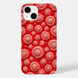 Rode Spiraalpatroon iPhone Hoesje Krachtig Ontwerp