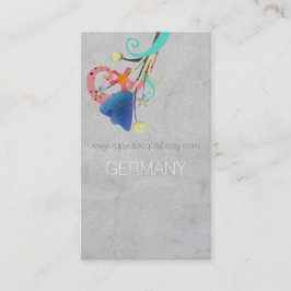 Rode spiraalvormig handgemaakt visitekaartje