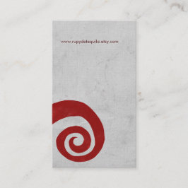 Rode spiraalvormig handgemaakt visitekaartje