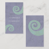 Rode spiraalvormig handgemaakt visitekaartje (Voorkant / Achterkant)