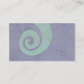 Rode spiraalvormig handgemaakt visitekaartje (Achterkant)