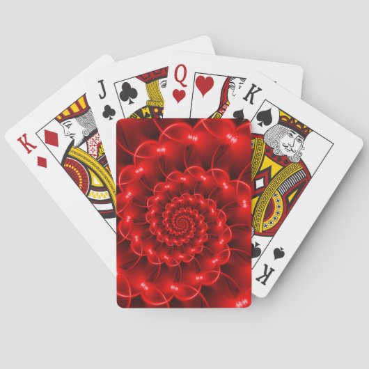 Rode Spiral-speelkaarten Speelkaarten (Achterkant)