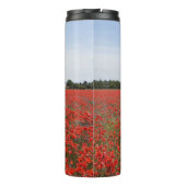 Rode splash in de klaproos veld tumbler thermosbeker (Achterkant)
