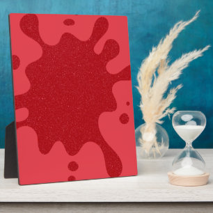 Rode Splash Tafelblad Plaque met Ezel Fotoplaat