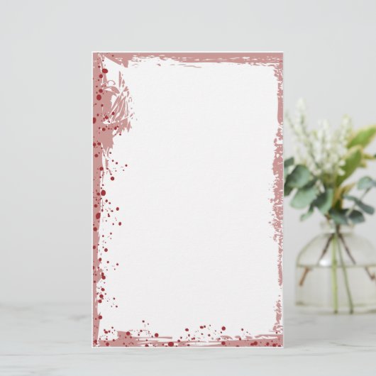 rode splat briefpapier (Staand voorkant)