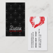 Rode spoelen - Visitekaartjes met buisvormige make (Voorkant / Achterkant)