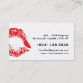 Rode spoelen - Visitekaartjes met buisvormige make (Achterkant)