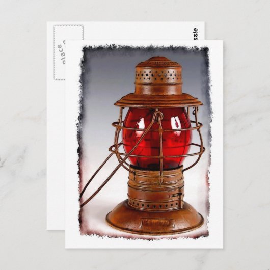  rode spoorstaaflantaarn briefkaart (Voorkant / Achterkant)