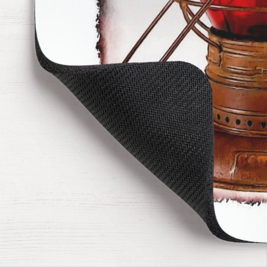  rode spoorstaaflantaarn muismat (Hoek)