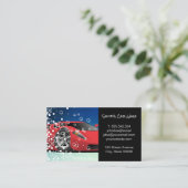 Rode sportauto | Autowasbellen Visitekaartje (Staand voorkant)