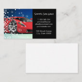 Rode sportauto | Autowasbellen Visitekaartje (Voorkant / Achterkant)