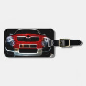 Rode sportauto bagagelabel (Voorkant horizontaal)