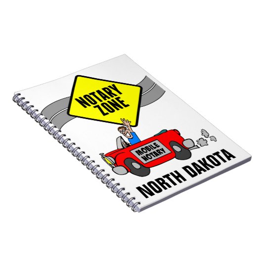 Rode sportauto in het noorden van Dakota Notitieboek (Rechterzijde)