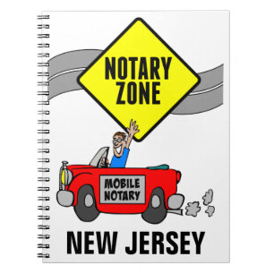 Rode sportauto in New Jersey Notitieboek