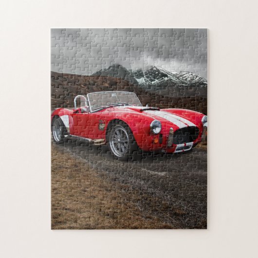 Rode sportauto Jigzaag Puzzle Legpuzzel (Verticaal)