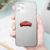 Rode sportauto sticker (Telefoon)