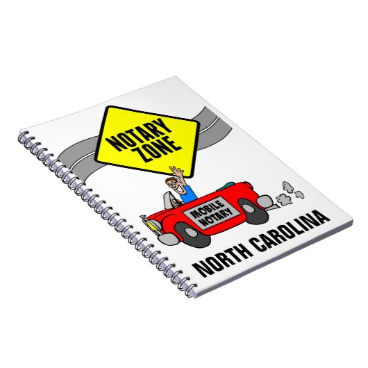 Rode sportauto voor de Noordelijke Carolina Notitieboek (Rechterzijde)