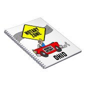 Rode sportauto's met een notaris notitieboek (Rechterzijde)