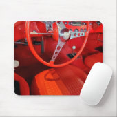 Rode  sportauto's muismat (Met muis)