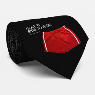 Rode sportieve korte broek met 'Move It Side To Si Stropdas
