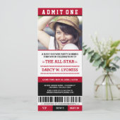 Rode sportkaart baby shower feest uitnodigingen (Staand voorkant)