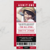 Rode sportkaart baby shower feest uitnodigingen (Voorkant / Achterkant)